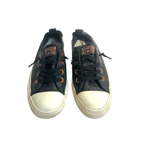 Converse Chuck Taylor All Star Leather Slip-On Black Women’s 8 - Picture 3 of 12